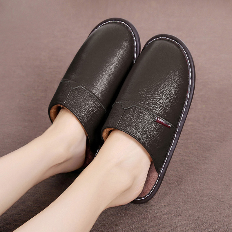 Flip Flop Leather Men - Brand Home Leather Slippers Men and