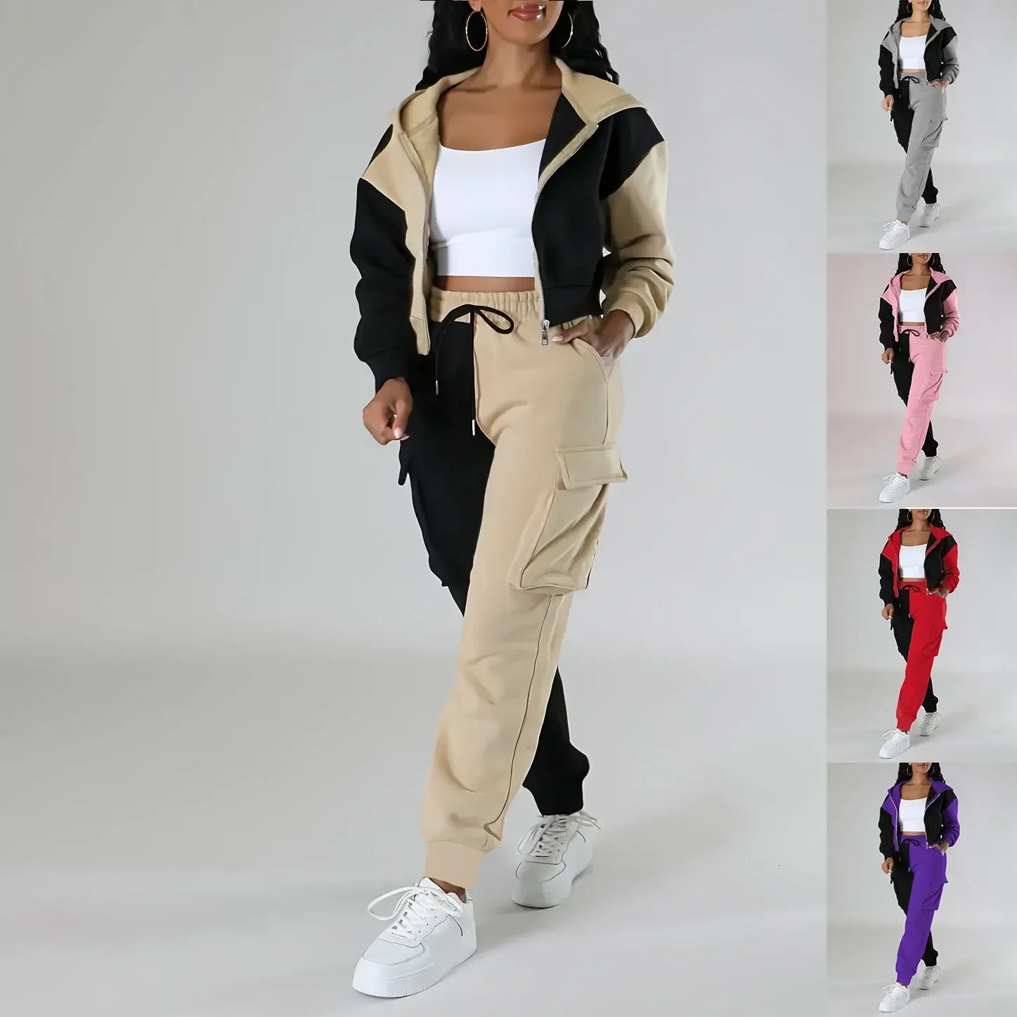 Short Linen Drawstring - Women Loose Autumn Winter Two Pieces
