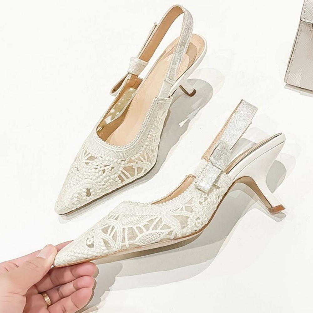 Casual Sandal Leather - Genuine Leather High Heel Sandals Fabric