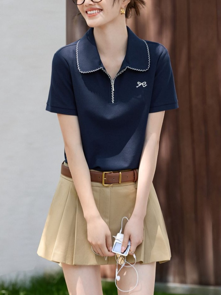 Women's Slim Fit Figure Flatte - Polo Shirt Pique ulasan dan harga