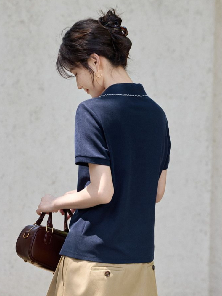Women's Slim Fit Figure Flatte - Polo Shirt Pique ulasan dan harga