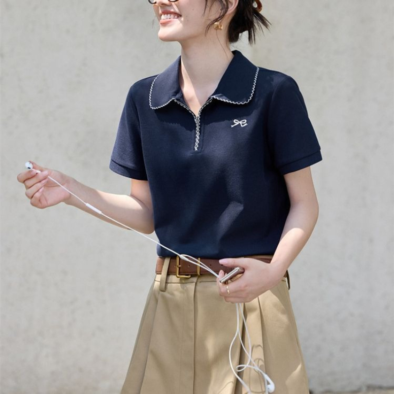 Women's Slim Fit Figure Flatte - Polo Shirt Pique ulasan dan harga