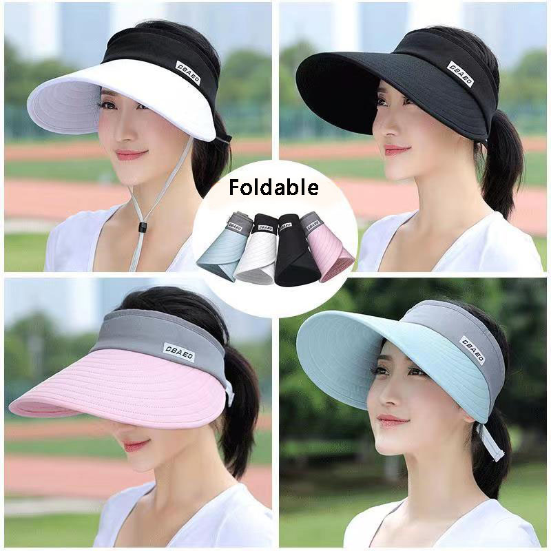 2024 NEW women summer sun viso - Packable Hat Nylon ulasan dan harga