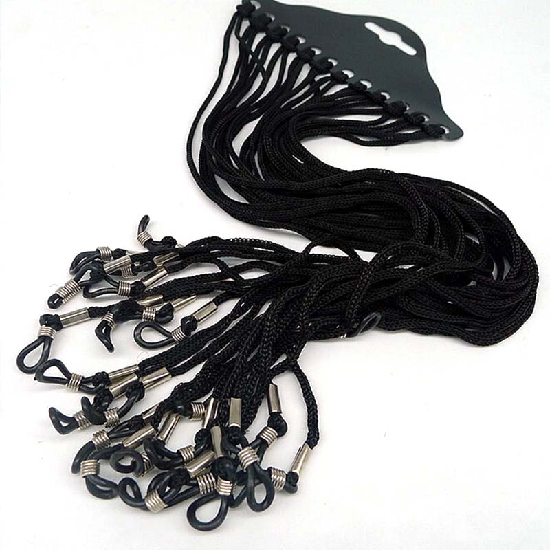 12pcs/set Black Nylon Cord Eye - Sunglass Retainer Cord ulasan dan harga