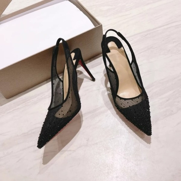 Mesh Rhinestone Rear Empty Sti - Casual Sandal Leather ulasan dan harga