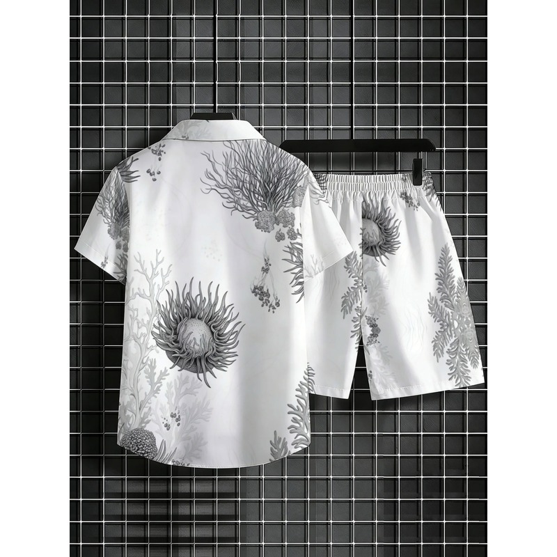 Men's Floral Hawaiian Shirt &  - Resort Shirt Floral ulasan dan harga