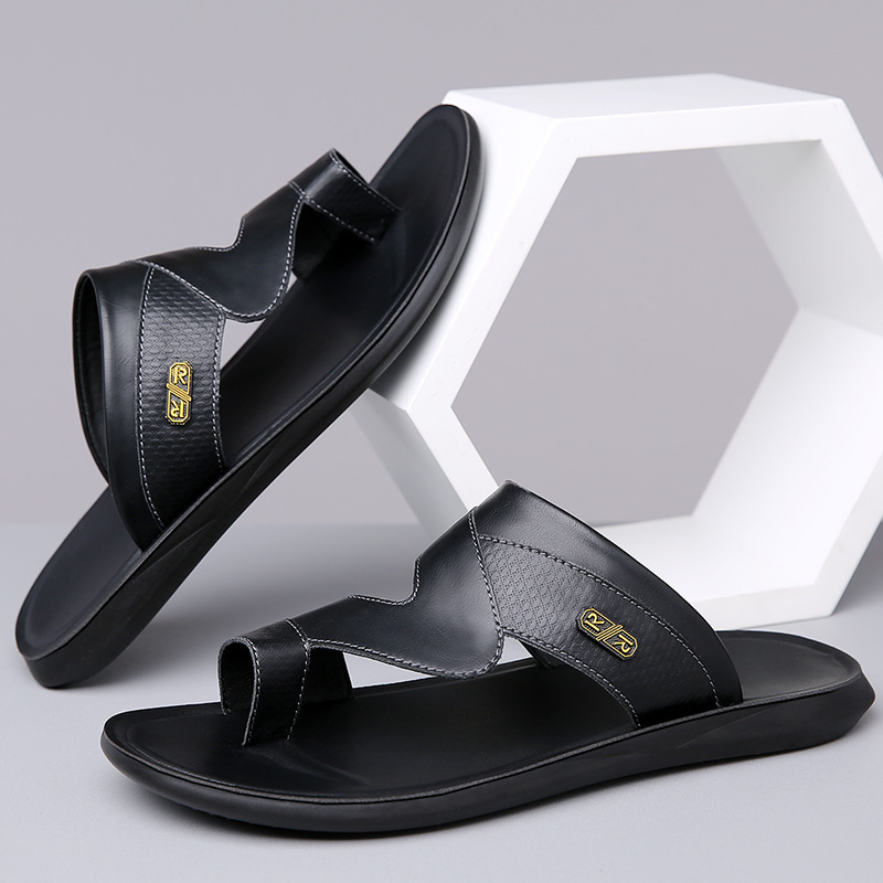 Men's 2026 New Leather Sandals - Flip Flop Leather Men ulasan dan harga