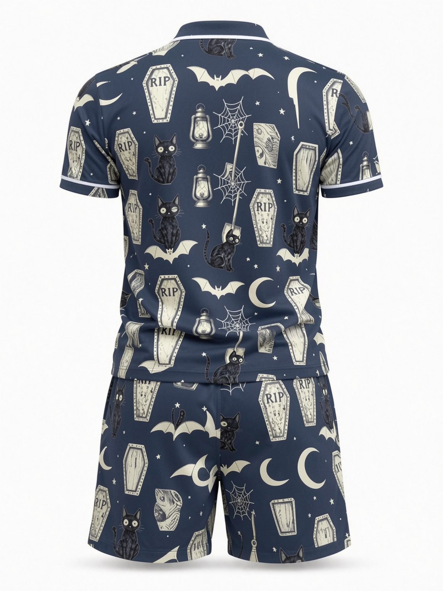 Mens Short Sleeve Polo Shirt a - Resort Shirt Floral ulasan dan harga