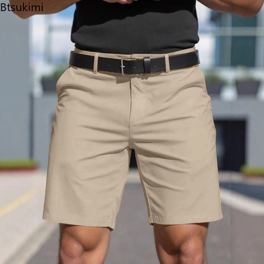 Summer New Mens Solid Slim Chi - Shorts Chino Slim ulasan dan harga