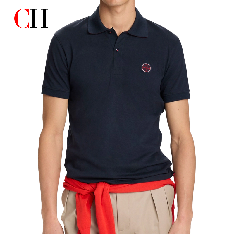 CH Red Accent Circular Rubber  - Polo Shirt Pique ulasan dan harga