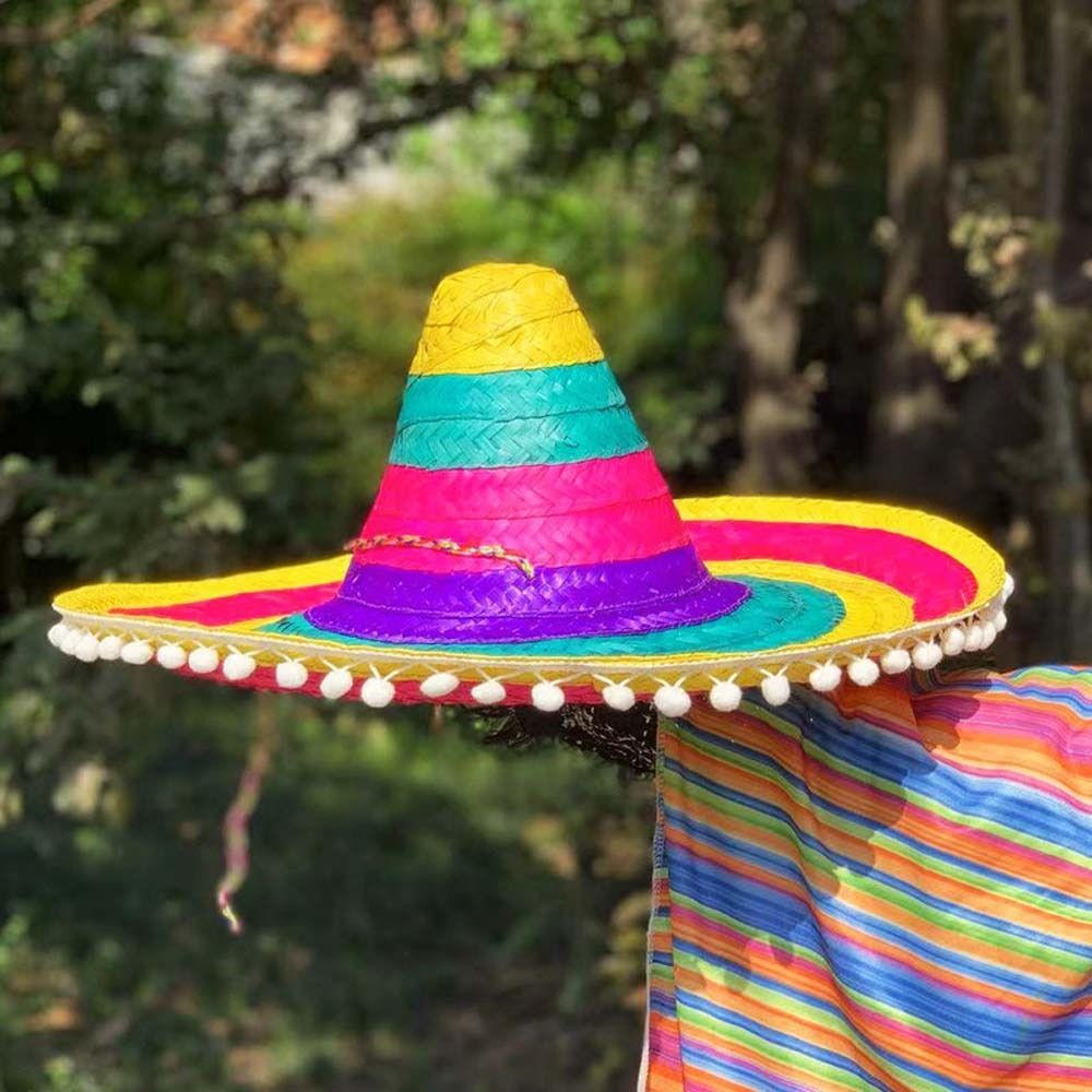 Summer Wide Brim Mexican Party - Bucket Hat Straw ulasan dan harga