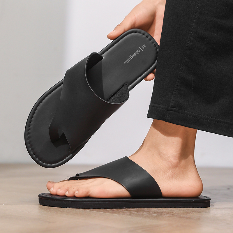 High Quality Mens Slippers Fas - Flip Flop Leather Men ulasan dan harga