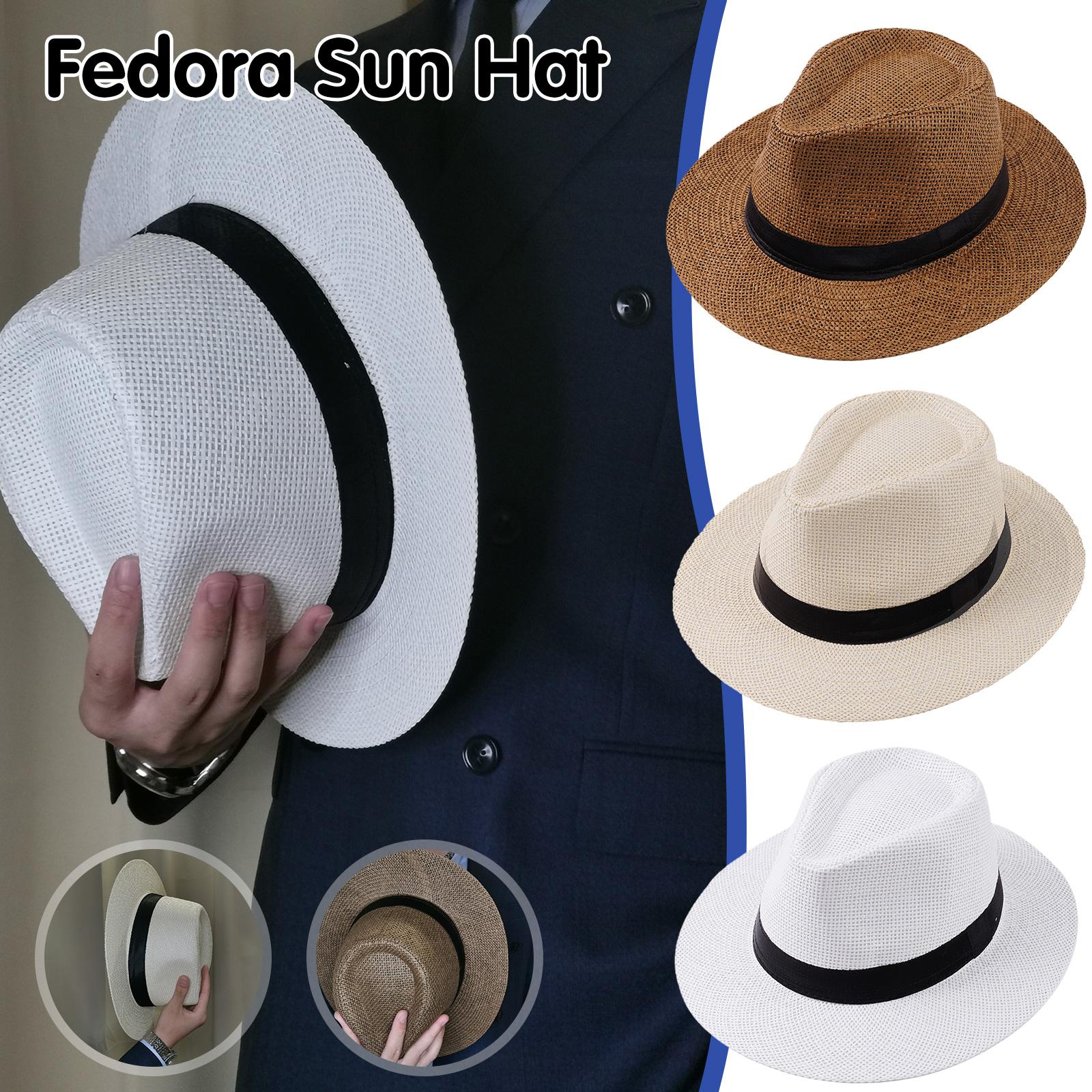 Men Summer Panama Straw Hat Na - Bucket Hat Straw ulasan dan harga