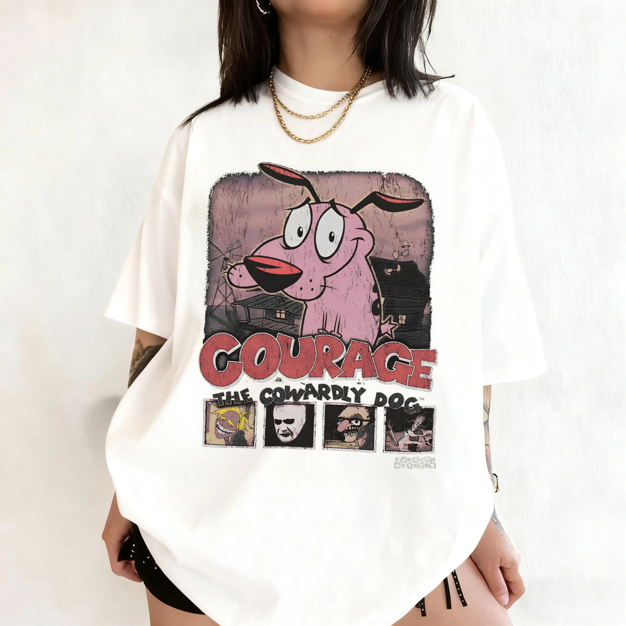Summer Vintage Courage The Cow - Tee Graphic Print ulasan dan harga