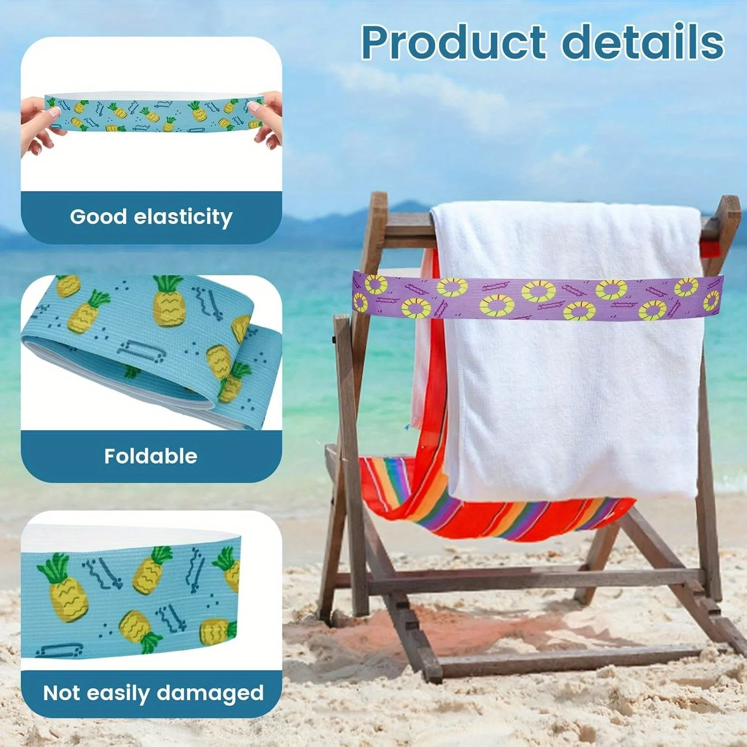 5Pcs  Large Towel Bands for Be - Beach Towel Large ulasan dan harga