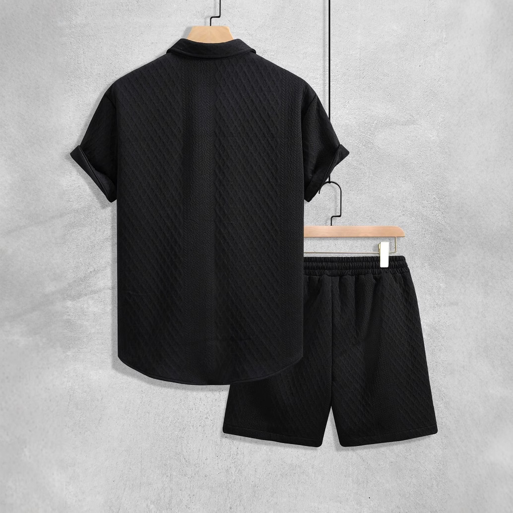 Summer New Men's Casual White  - Shirt Camp Collar ulasan dan harga