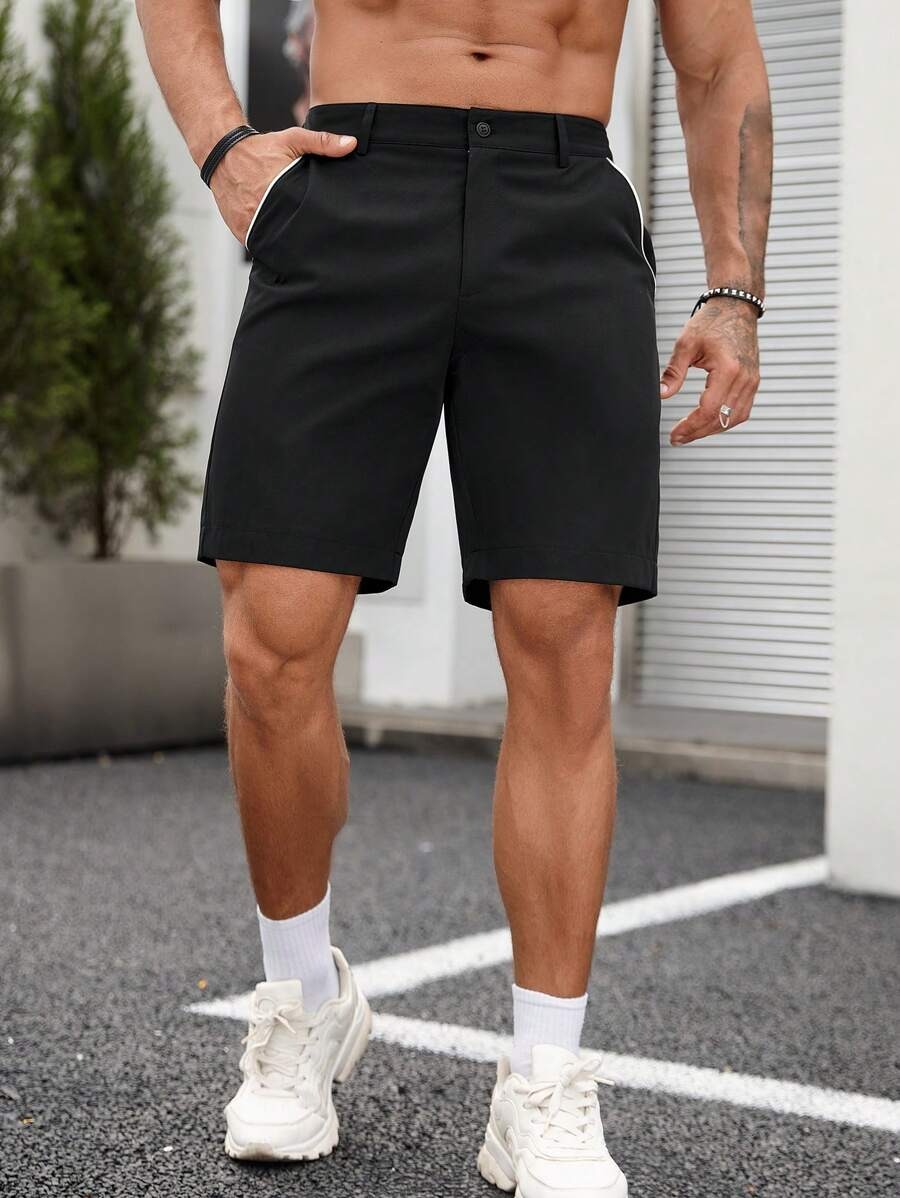 Men's Business Casual Chino Sh - Shorts Chino Slim ulasan dan harga