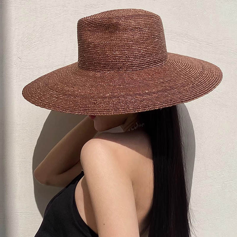 Large Brim Panama Straw Hat Fo - Bucket Hat Straw ulasan dan harga