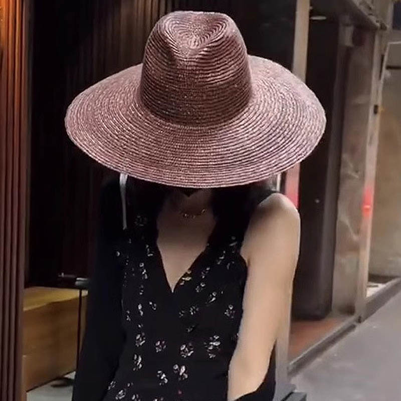 Large Brim Panama Straw Hat Fo - Bucket Hat Straw ulasan dan harga