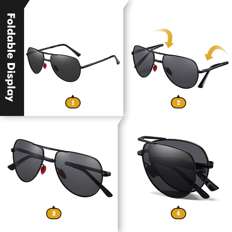 CoolPandas Fashion Folding Sun - Sunglasses Aviator Polarized ulasan dan harga