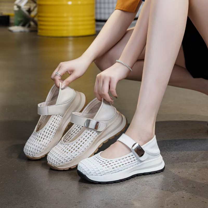 Women's Genuine Leather Braide - Espadrille Slip On ulasan dan harga