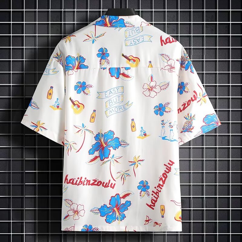 Resort Casual Short-Sleeved Sh - Resort Shirt Floral ulasan dan harga