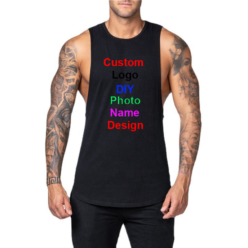 DIY Customized Logo Brand Gym  - Tank Top Muscle ulasan dan harga
