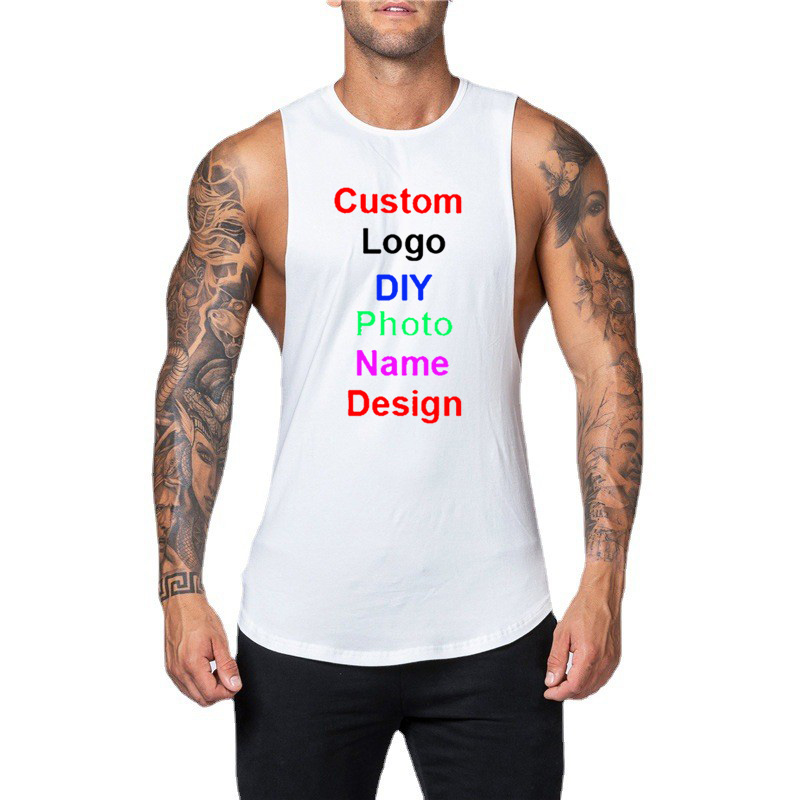 DIY Customized Logo Brand Gym  - Tank Top Muscle ulasan dan harga