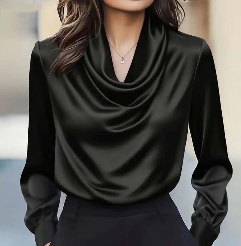 Autumn fashion elegant tempera - Shirt Camp Collar ulasan dan harga