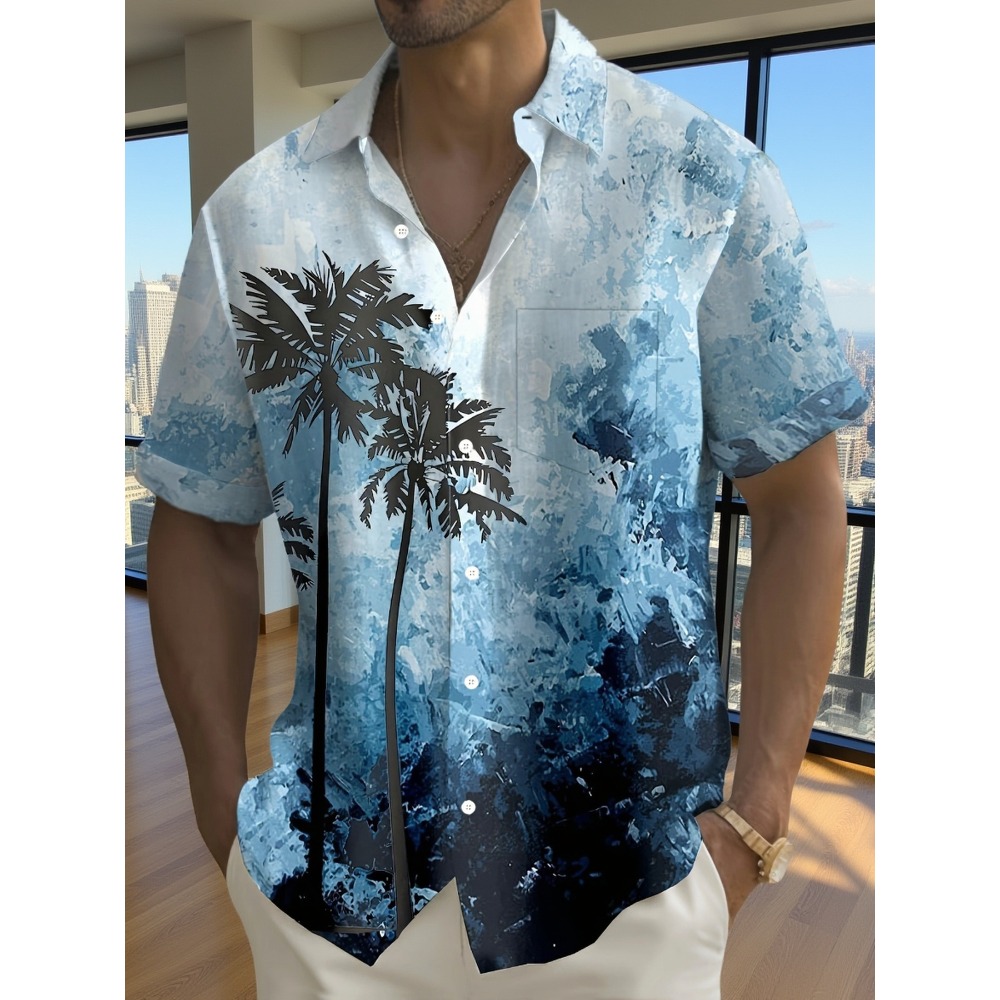 Minimal Ink Texture Lapel Reso - Resort Shirt Floral ulasan dan harga