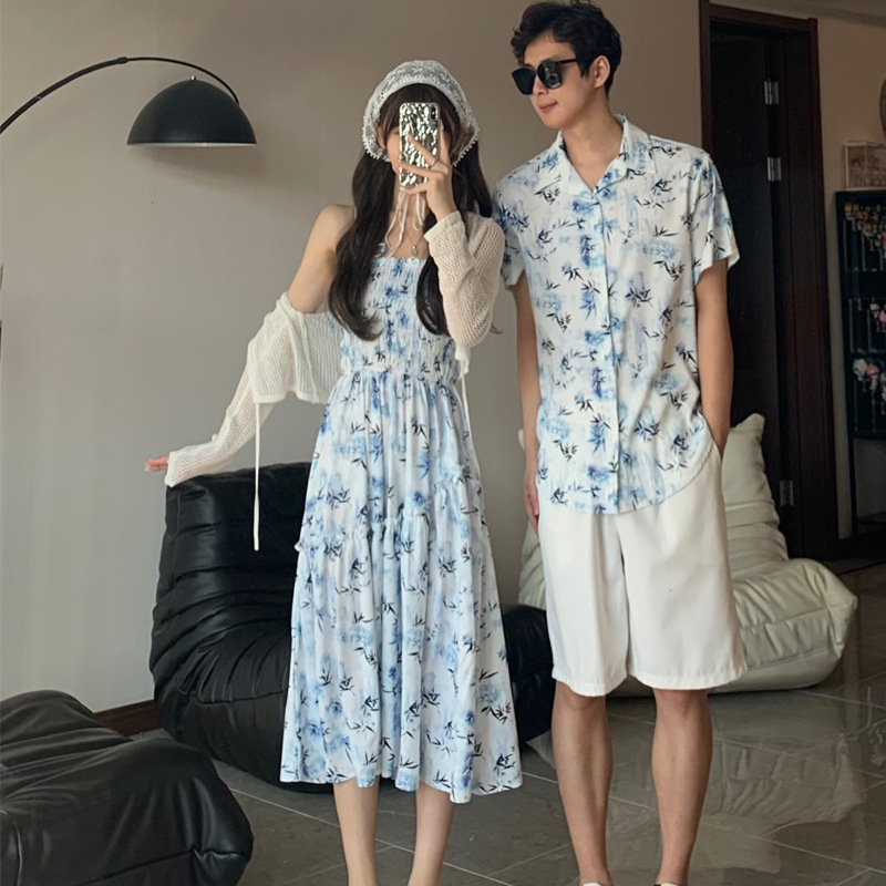 Resort Couple Look Parents and - Resort Shirt Floral ulasan dan harga