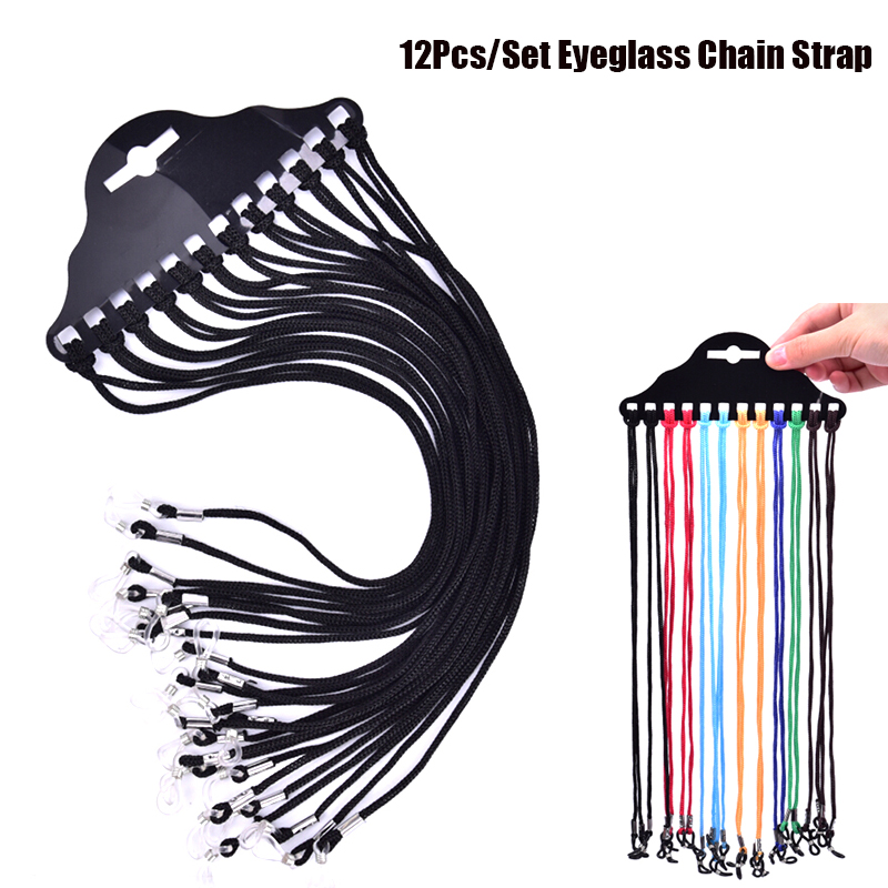 12Pcs/Set Multicolor Sunglasse - Sunglass Retainer Cord ulasan dan harga
