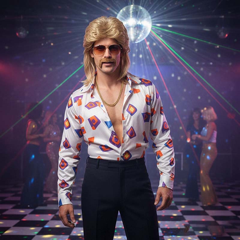 80s Disco Synthetic Wig Set Go - Sunglass Retainer Cord ulasan dan harga