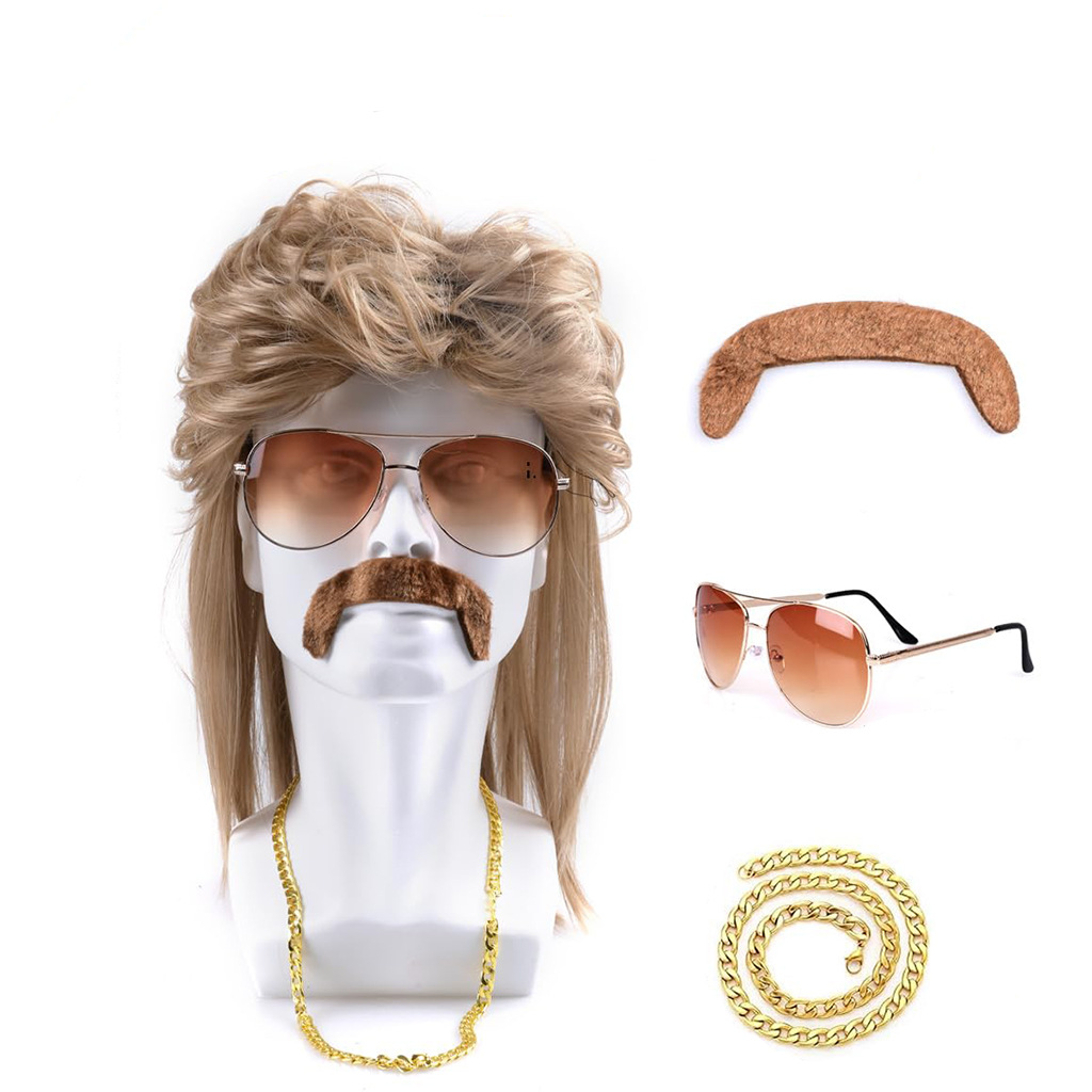 80s Disco Synthetic Wig Set Go - Sunglass Retainer Cord ulasan dan harga