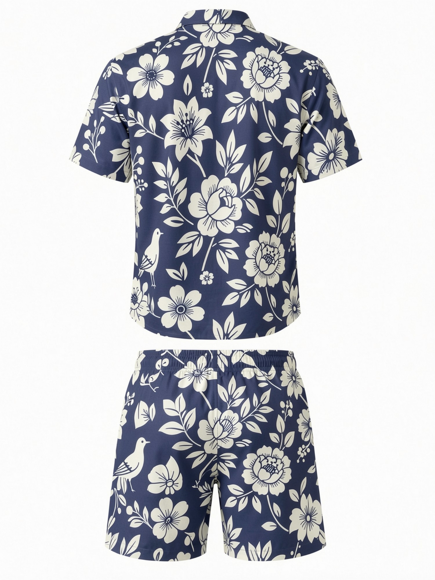Mens Floral Short Sleeve Shirt - Resort Shirt Floral ulasan dan harga