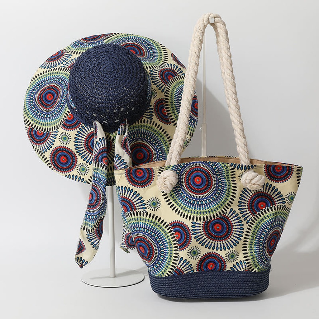 Boho Straw Sun Hat and Beach B - Bucket Hat Straw ulasan dan harga