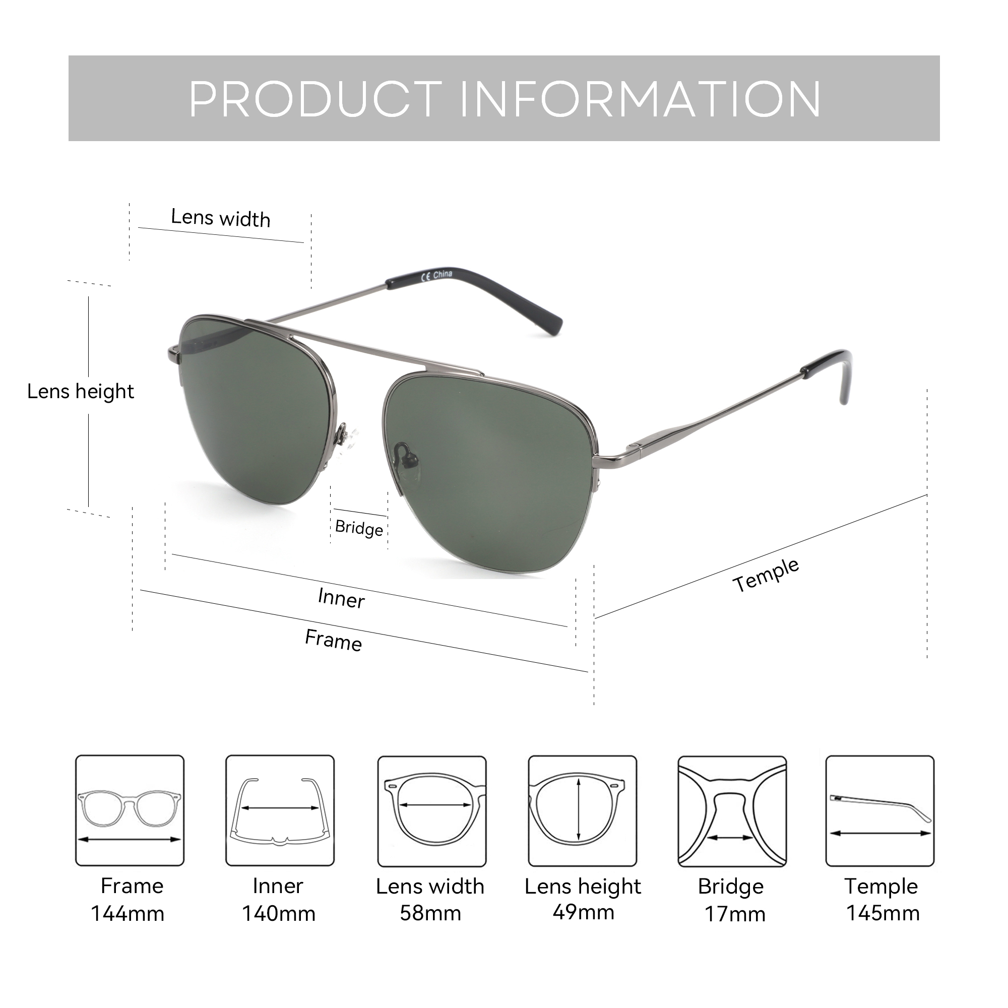 BLUEMOKY Fashion Polarized Pre - Sunglasses Aviator Polarized ulasan dan harga