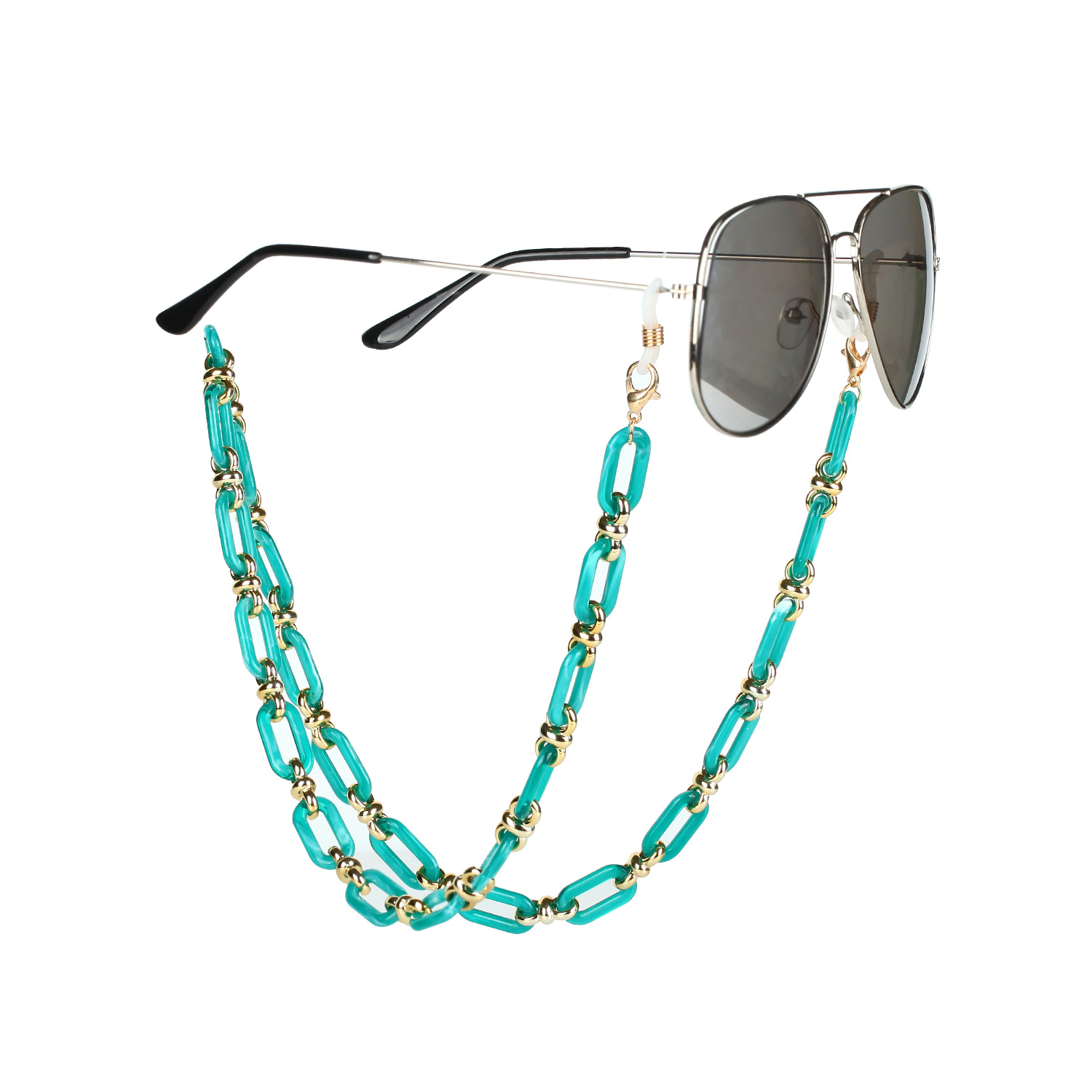 Amber Acrylic Button Chain Eye - Sunglass Retainer Cord ulasan dan harga