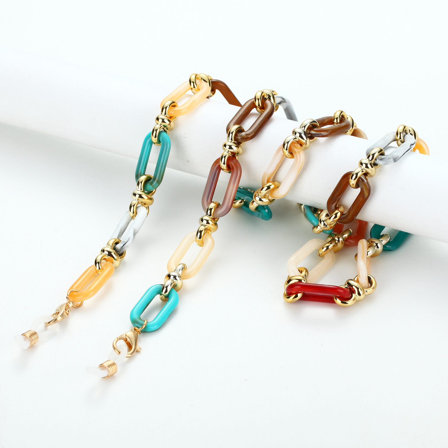 Amber Acrylic Button Chain Eye - Sunglass Retainer Cord ulasan dan harga