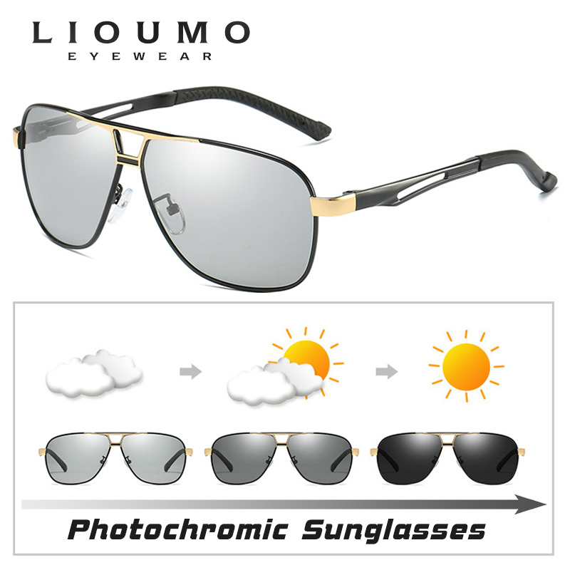 LIOUMO Aviation Sunglasses Men - Sunglasses Aviator Polarized ulasan dan harga