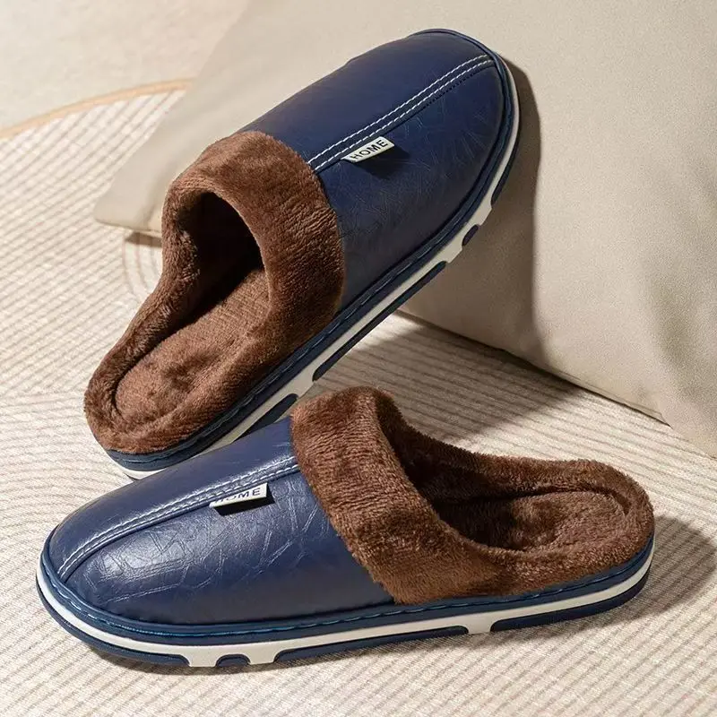 Men's Big Size Winter Slippers - Flip Flop Leather Men ulasan dan harga