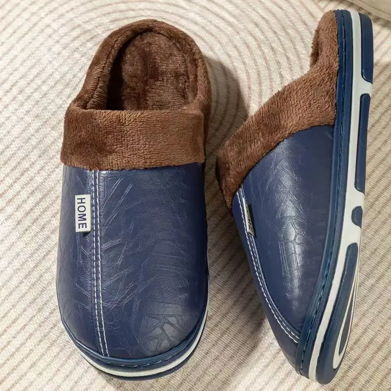 Men's Big Size Winter Slippers - Flip Flop Leather Men ulasan dan harga