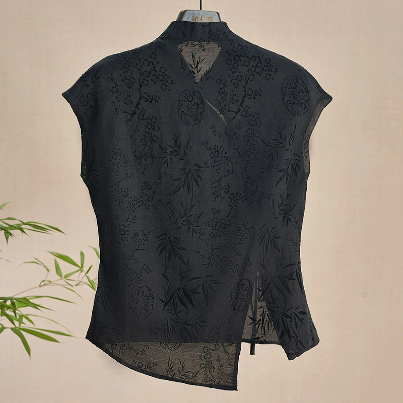Retro Thin Shirt New Chinese S - Shirt Camp Collar ulasan dan harga
