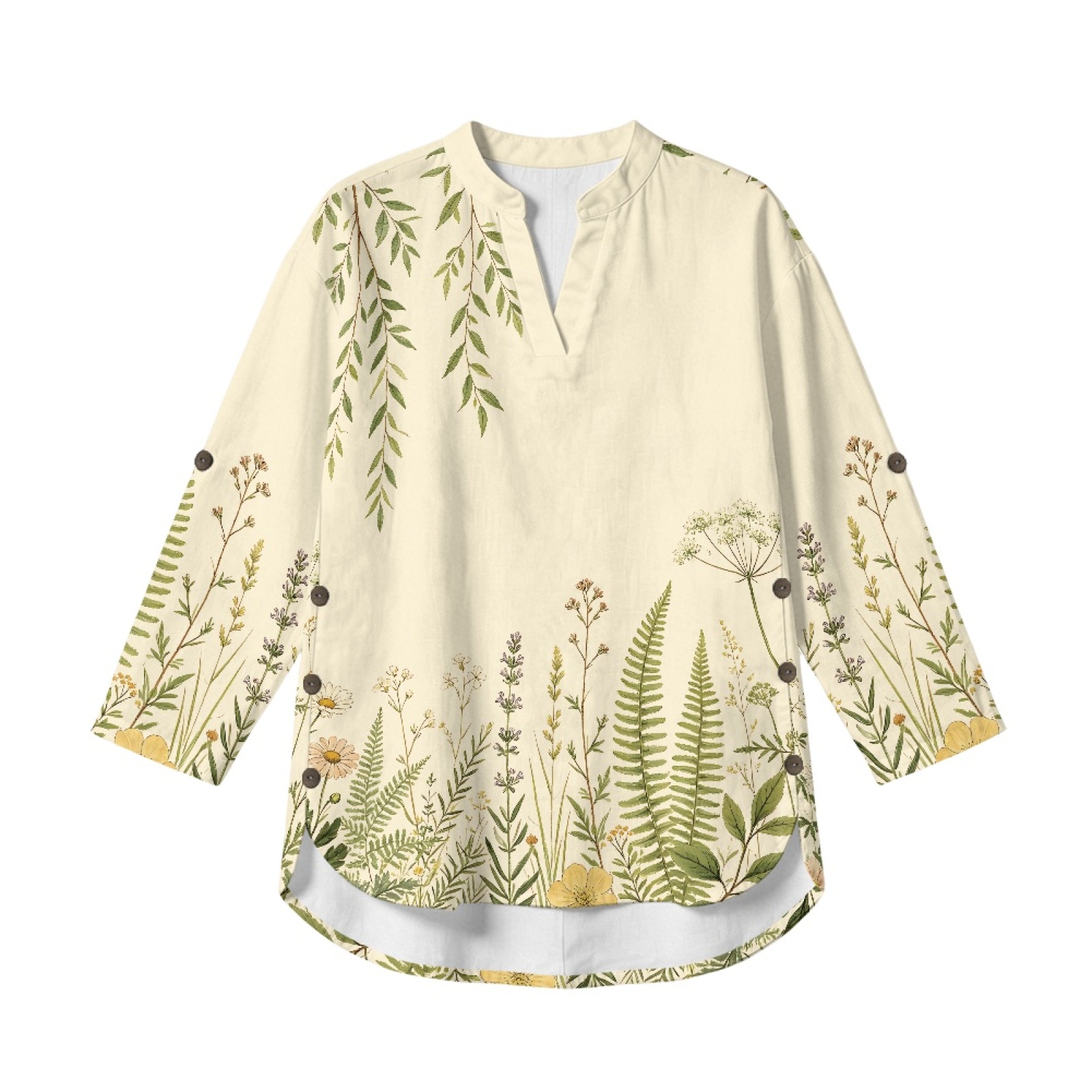 INSTANTARTS Women'S Linen V-Ne - Linen Shirt Breathable ulasan dan harga