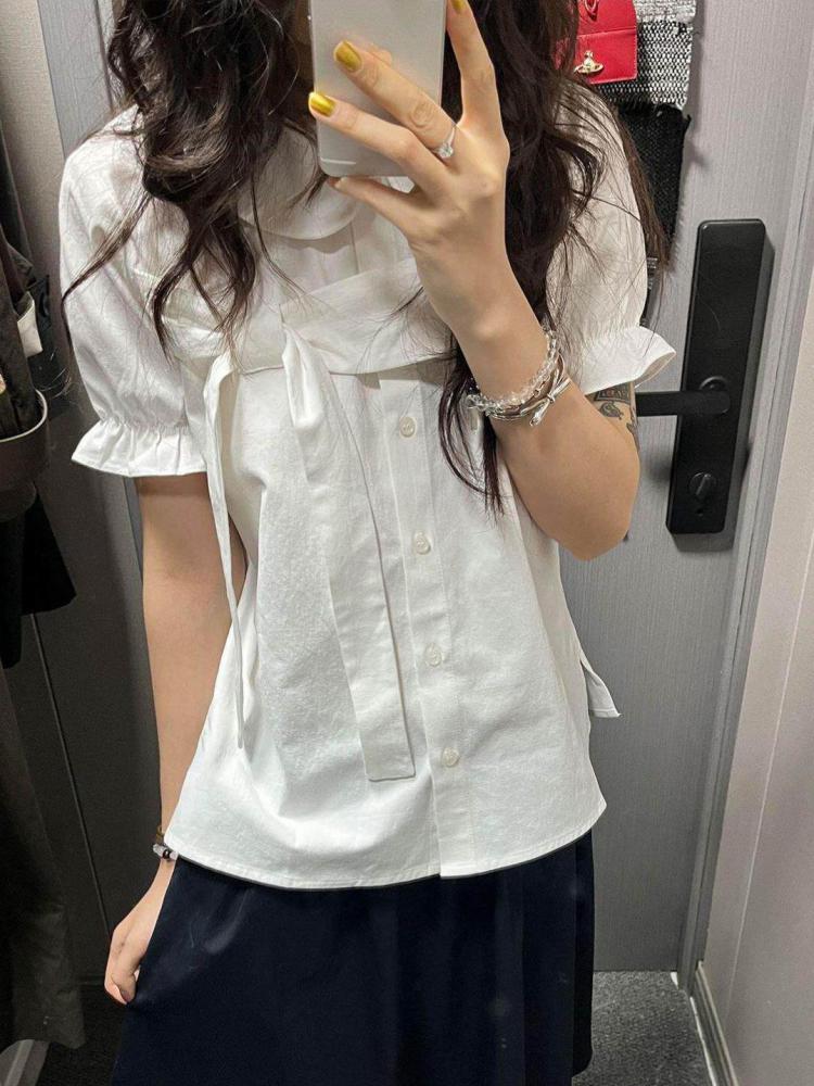 Erwofeina Peter Pan Collar Pre - Shirt Camp Collar ulasan dan harga