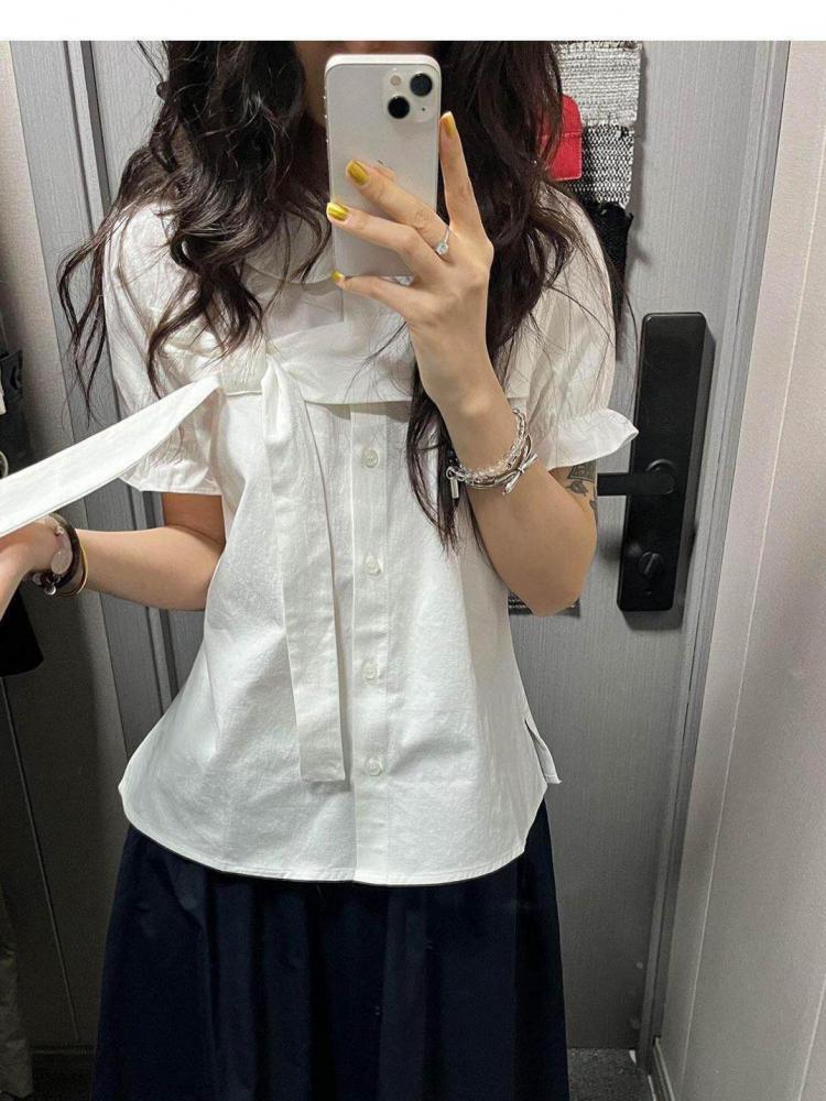Erwofeina Peter Pan Collar Pre - Shirt Camp Collar ulasan dan harga