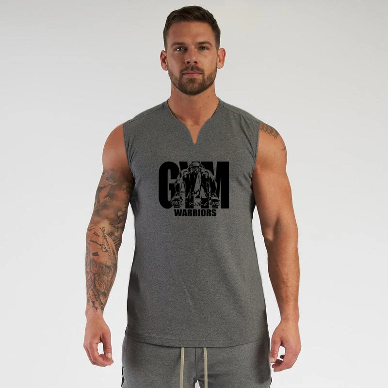 Summer Running V Neck Vests Gy - Tank Top Muscle ulasan dan harga