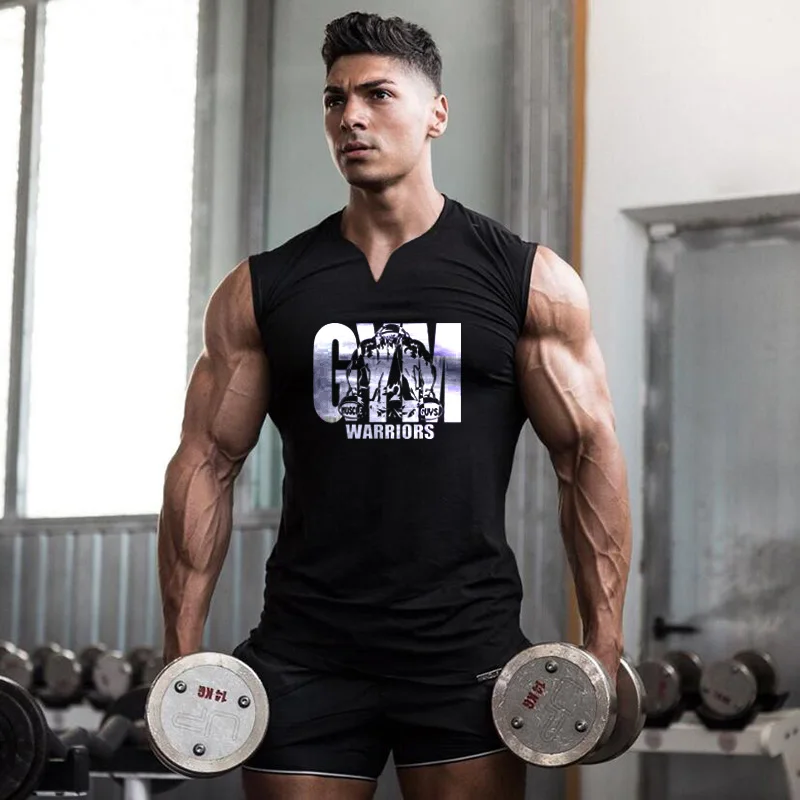 Summer Running V Neck Vests Gy - Tank Top Muscle ulasan dan harga