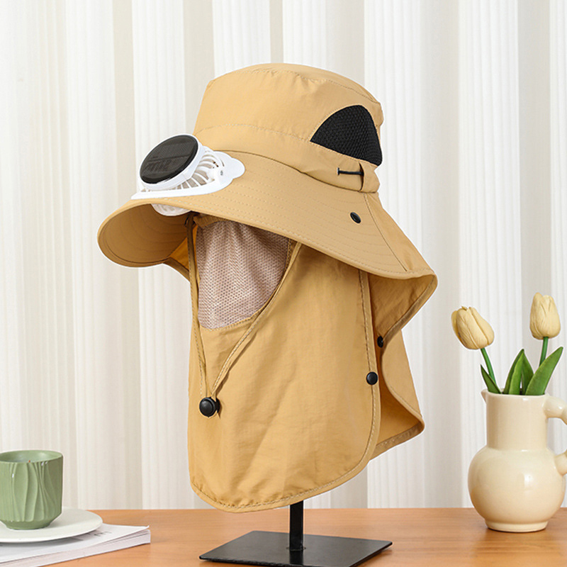Men Wide Brim Solar Fan Hat wi - Bucket Hat Straw ulasan dan harga