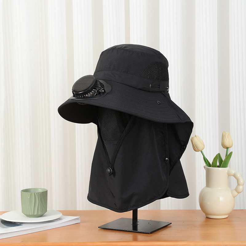Men Wide Brim Solar Fan Hat wi - Bucket Hat Straw ulasan dan harga
